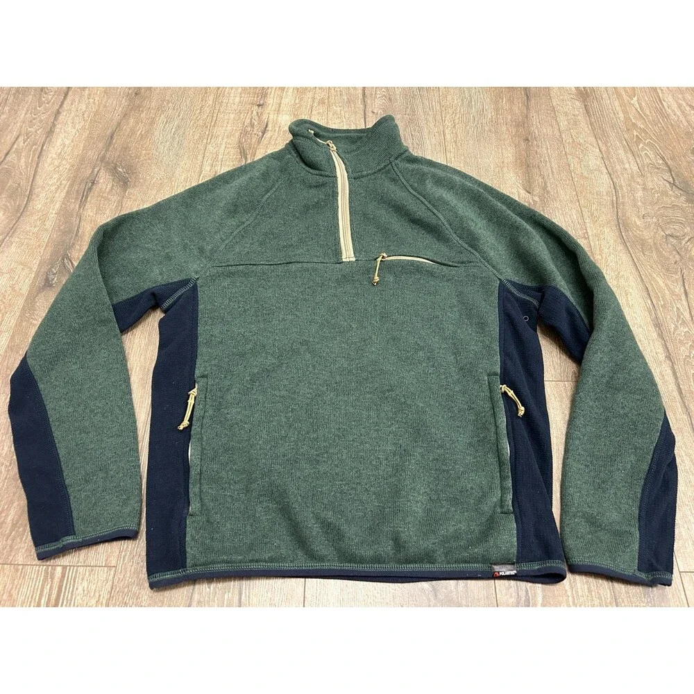 J Crew Nordic Polartec Sweater Mens Small 1/4 Zip Outdoor Gorpcore Preppy Tech